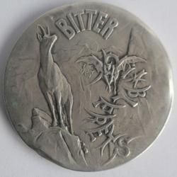 Miroir de poche publicitaire Bitter des Diablerets Suisse