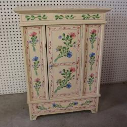 Armoire de poupée bois peint