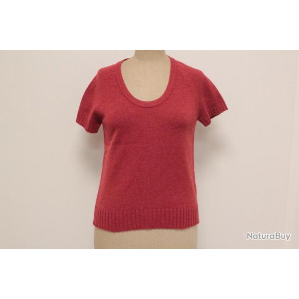 HERMES Pull manches courtes cachemire T36