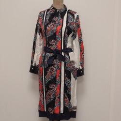 HERMES Robe soie Dragons T36