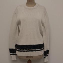 HERMES Pull mailles bicolore M