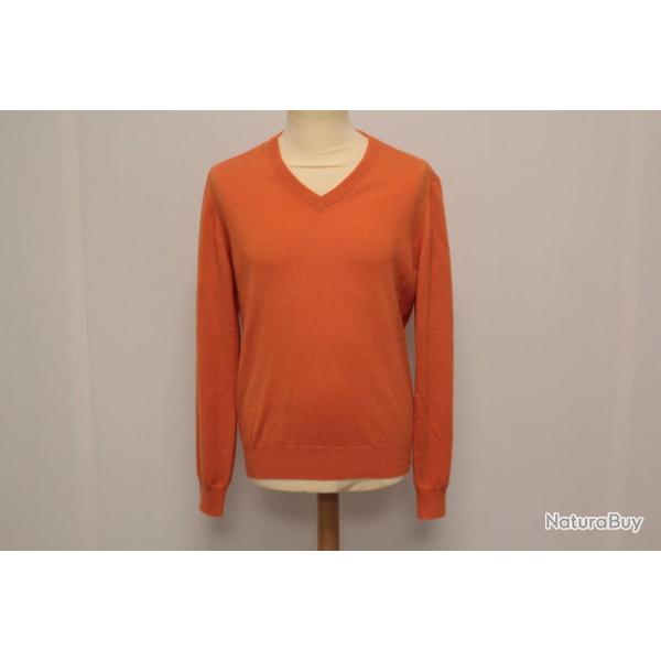 HERMES Pull cachemire orange M