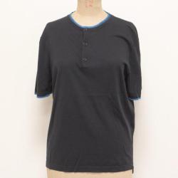 HERMES Polo bleu marine M