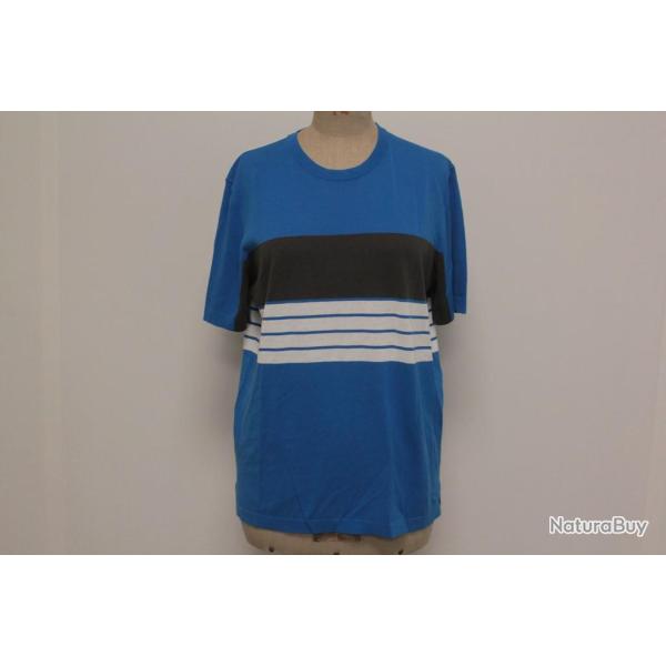 HERMES Haut T-shirt bleu rayures M