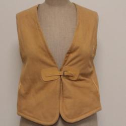 HERMES Haut bicolore lin et coton M