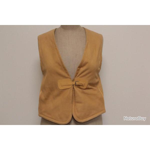 HERMES Haut bicolore lin et coton M