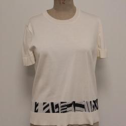 HERMES Haut bicolore lin et coton T42