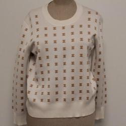 HERMES Pull à motifs soie T40