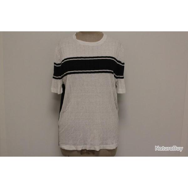 HERMES Haut bicolore lin et coton M