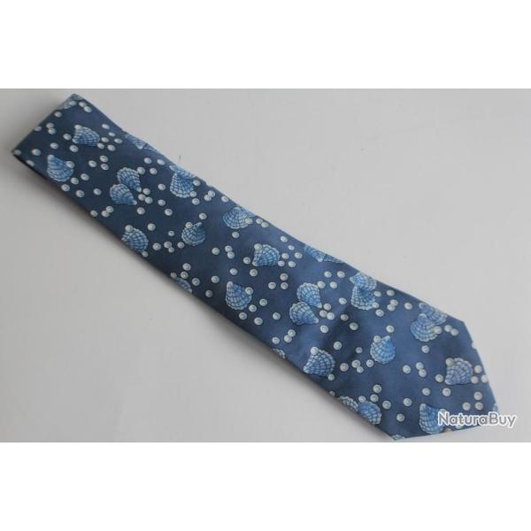 HERM�S Cravate soie Coquillages 7495 IA