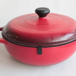 PYREX Cocotte fonte &eacute;maill&eacute;e rouge 24 cm