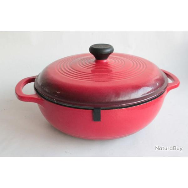 PYREX Cocotte fonte �maill�e rouge 24 cm