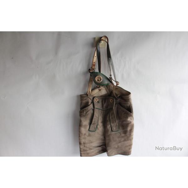 Culotte cuir Bavaroise Lederhose Short Tyrolien