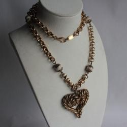 Collier sautoir vintage coeur Margherita Buonanno Italie