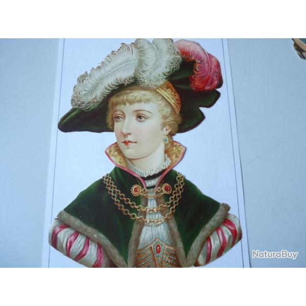 Chromo  Femme en costume  1890