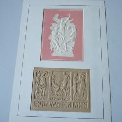 Deux bas relief Parfums Fontanis et  Opéra de Paris