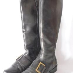 Bottes cuir noir fourrées BALLY  mode accessoires