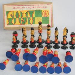 Pièces Jeu d'échecs Russe 1983 Matriochkas URSS