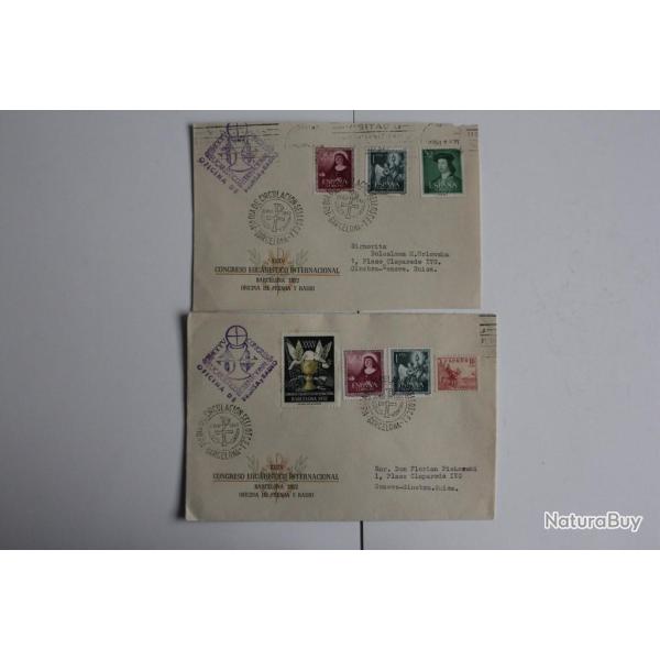 Enveloppes Congreso Eucaristico Internacional Espagne 1952
