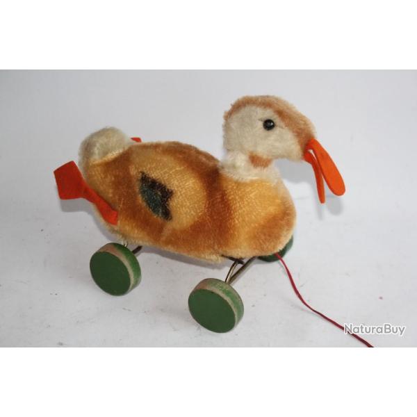 STEIFF Ancien jouet  tirer Canard boiteux