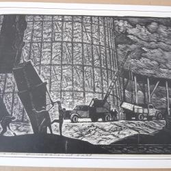 Xylographie Russe Leonid Georgievich Belyaev ??????????? ??????