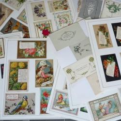 Lot de 52 cartes de voeux anciennes