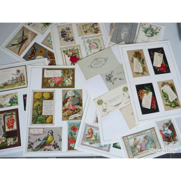 Lot de 52 cartes de voeux anciennes