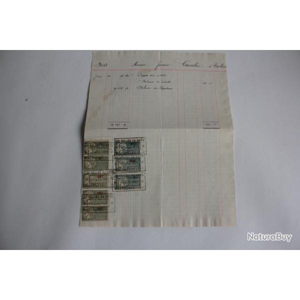 Marque Postale France impt sur les revenus 1922