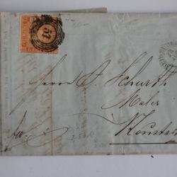 Marque postale Allemagne Bavière 6 Kreuzer 1862