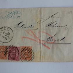 Marque postale Italie Giovani Huber 1883