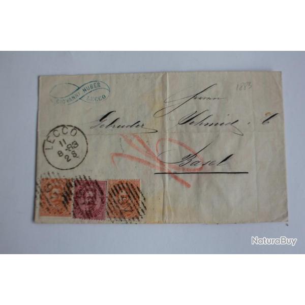 Marque postale Italie Giovani Huber 1883