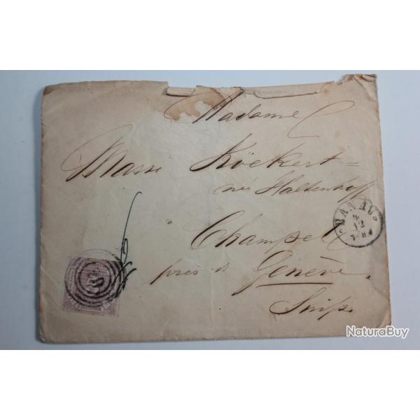 Enveloppe Allemagne tour et taxis ancien �tat 5s 1866