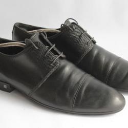 LOUIS VUITTON Derby Wall Street cuir épi noir Chaussures homme T43