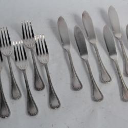 CHRISTOFLE 6 Couverts à poisson Rubans