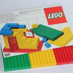 LEGO 814 3 Plaques de base verte jaune rouge 1986