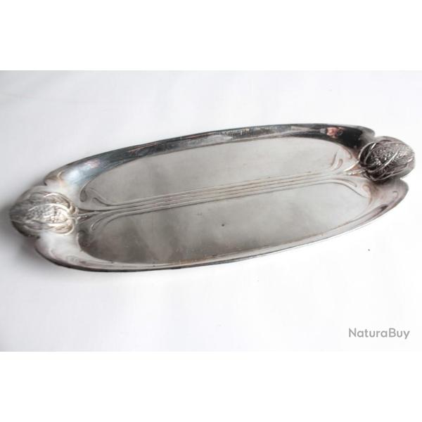 GALLIA CHRISTOFLE Plat Chardons Art Nouveau