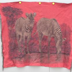 HERMES Plaid Cachemire Z&egrave;bres rouge