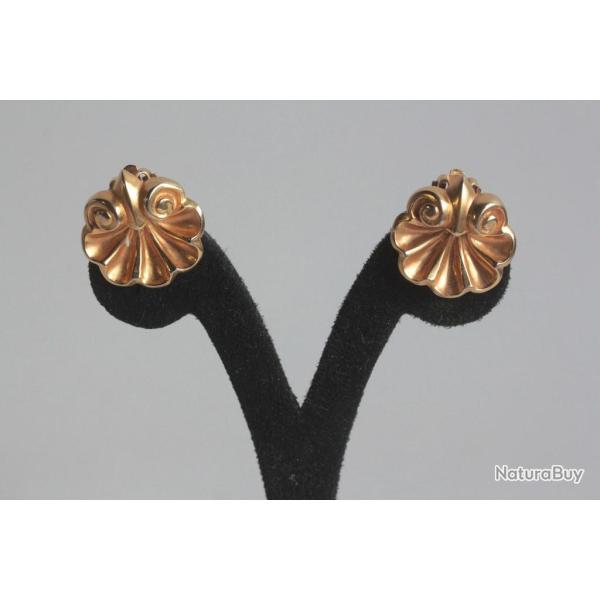 Clips d'oreilles Coquillages MMA 1990 SEDUE Metropolitan Museum Art