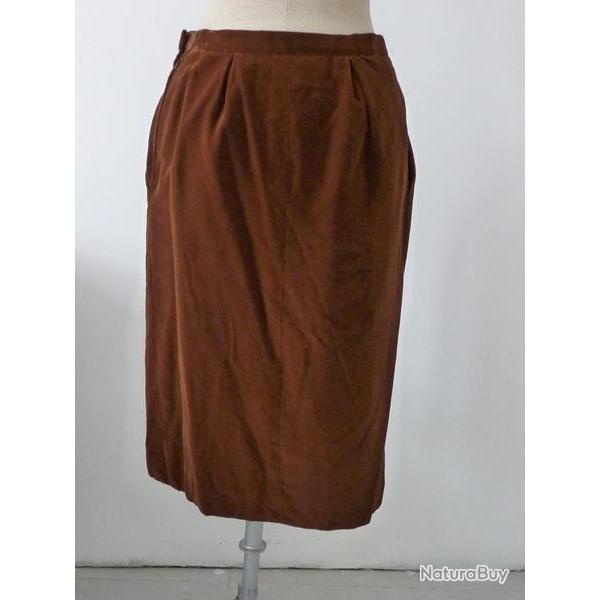 Jupe velours marron FRANCESCO FILITI