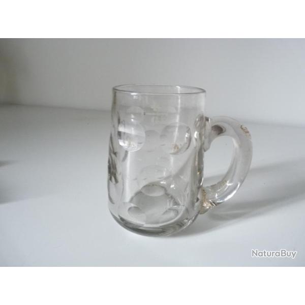 Chope  bire verre ancien bistrot