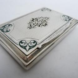 Boite argent émaillée Art nouveau S.CH.L. Wien Autriche