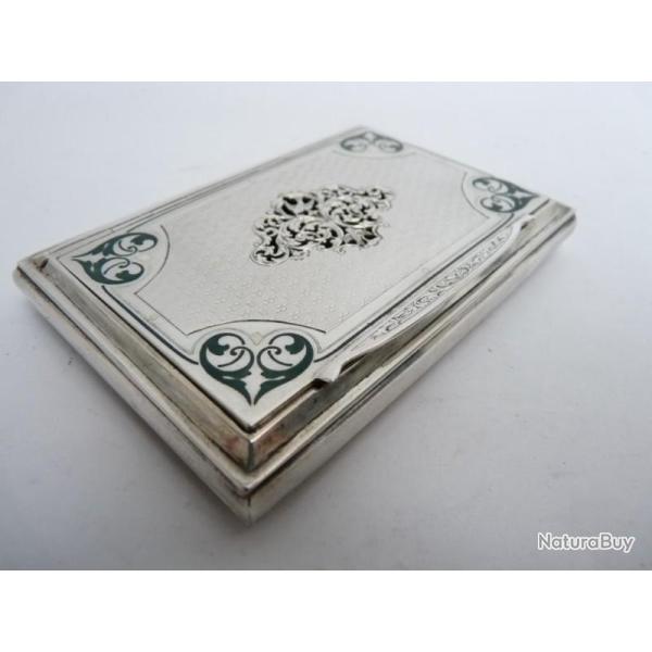 Boite argent �maill�e Art nouveau S.CH.L. Wien Autriche