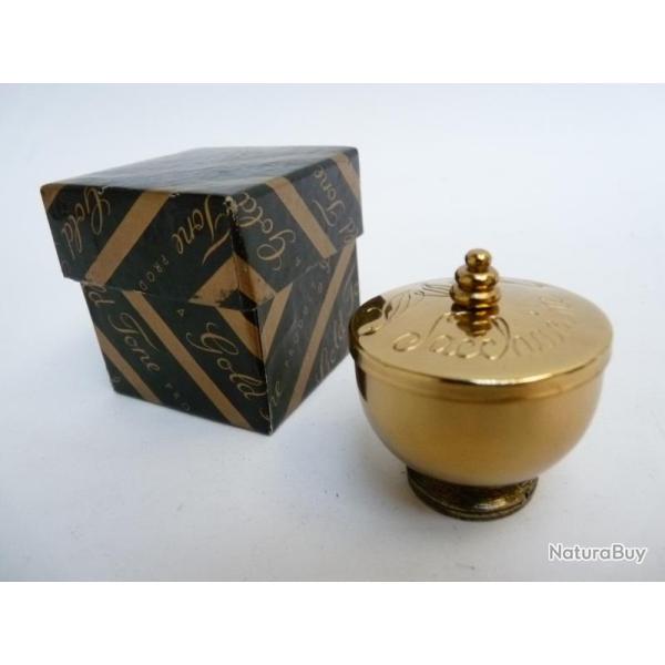 Boite � bijoux miniature Gold Tone Saccharin box