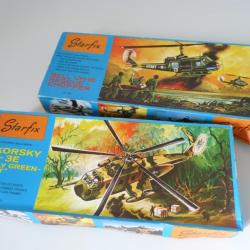 Maquette Starfix Hélicoptère Militaire jouets N°203 et 204