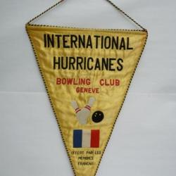 Fanion Bowling club Genève Suisse International Hurricanes Broderie