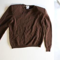 HERMES Pull marron Laine T42
