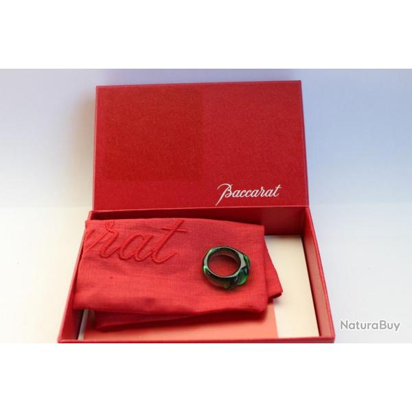 BACCARAT Bague Torsade cristal �meraude T51