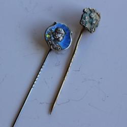 Deux épingle de cravate Art nouveau