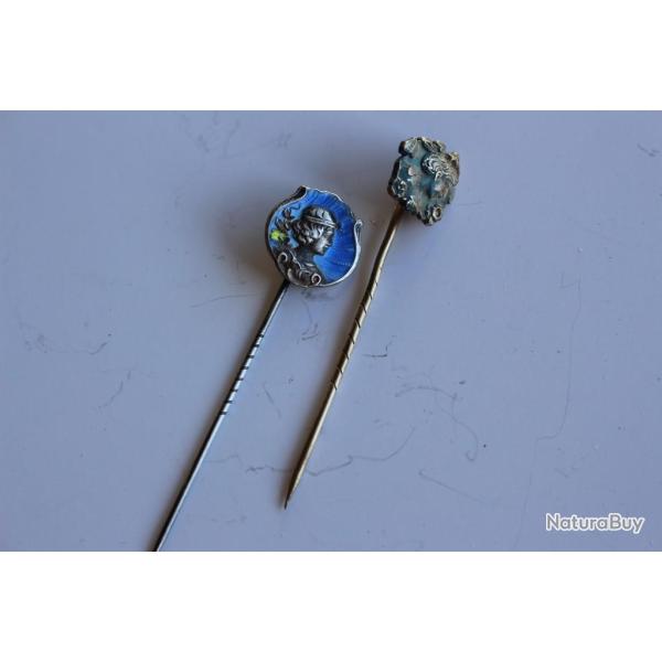 Deux �pingle de cravate Art nouveau