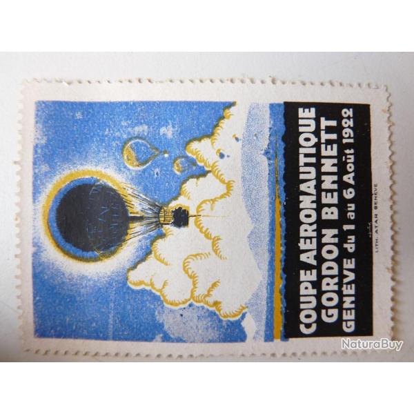 Vignette Coupe A�ronautique Gordon Bennett Gen�ve 1922 aviation ballons
